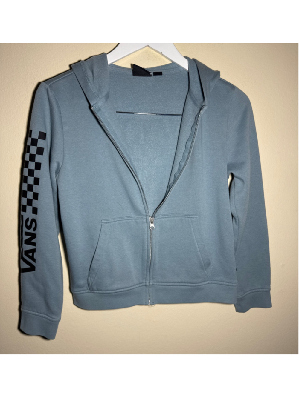 Vans Zip-Up Hoodie, Size M, Blue and Black